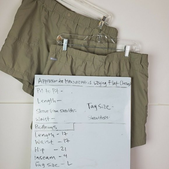 2 Columbia Sportswear Khaki Womens Shorts L Nylon - Picture 6 of 7